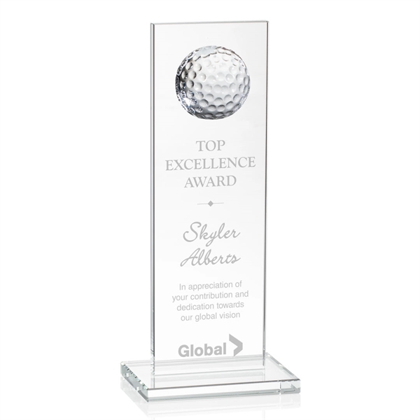 This illustrious Starfire Crystal award stands upright on an elegant Starfire... from ASI 84592 St Regis Group / St Regis