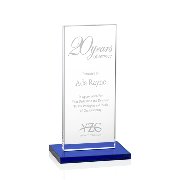 This illustrious Starfire Crystal award stands upright on an elegant Sapphire... from ASI 84592 St Regis Group / St Regis