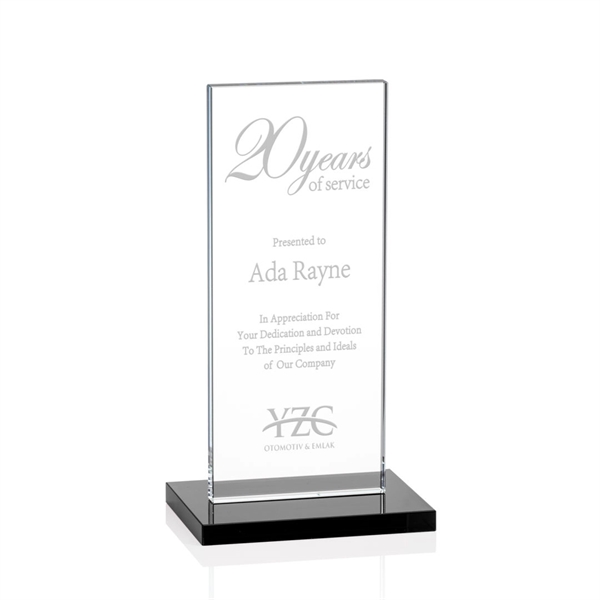 This illustrious Starfire Crystal award stands upright on an elegant Ebony... from ASI 84592 St Regis Group / St Regis