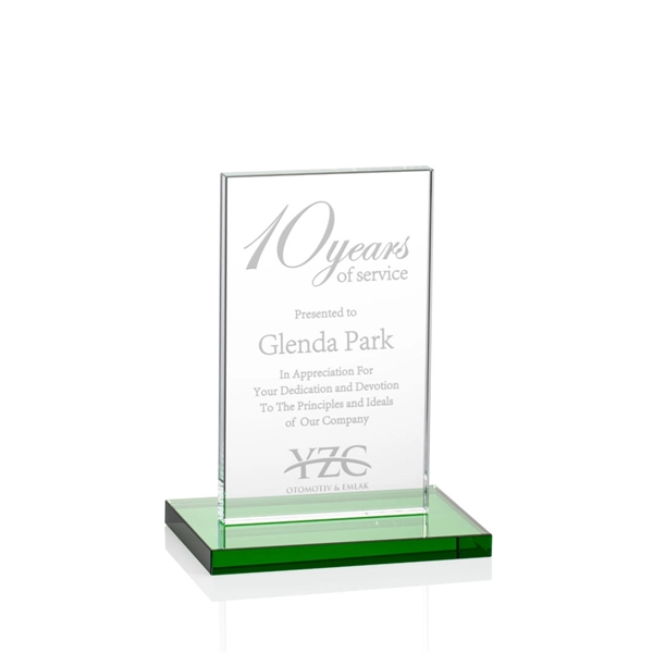 This illustrious Starfire Crystal award stands upright on an elegant Emerald... from ASI 84592 St Regis Group / St Regis