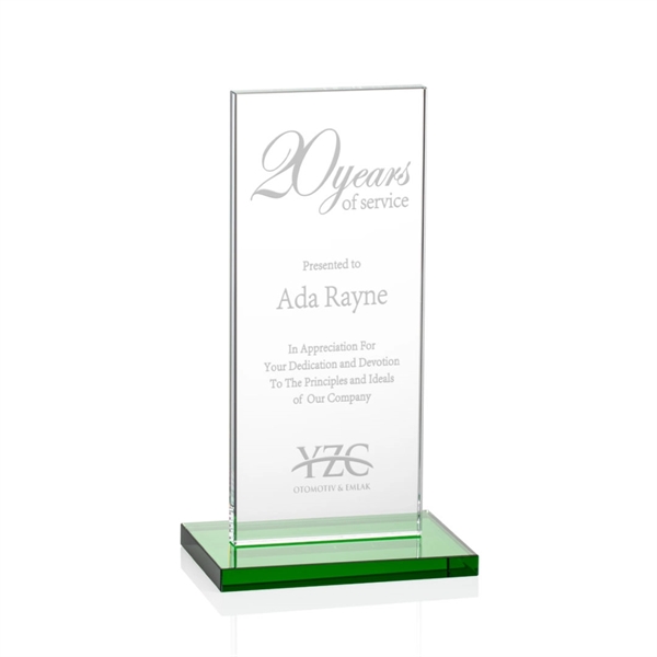 This illustrious Starfire Crystal award stands upright on an elegant Emerald... from ASI 84592 St Regis Group / St Regis