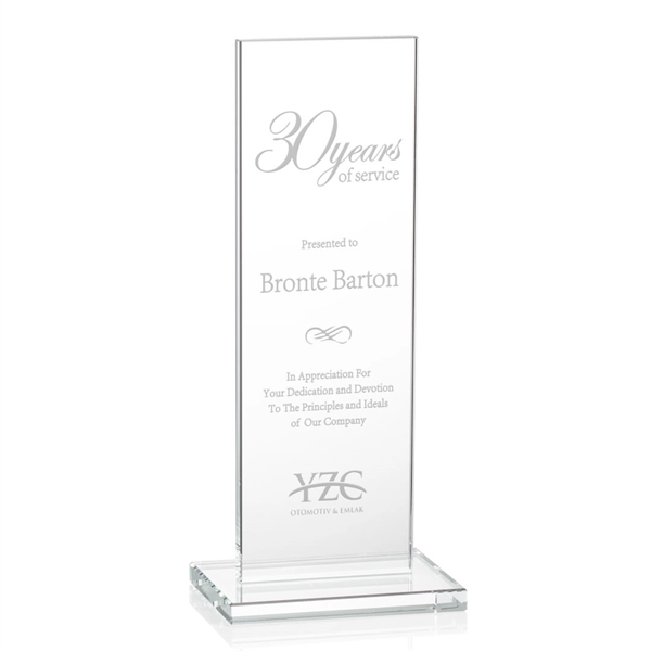 This illustrious Starfire Crystal award stands upright on an elegant Starfire... from ASI 84592 St Regis Group / St Regis