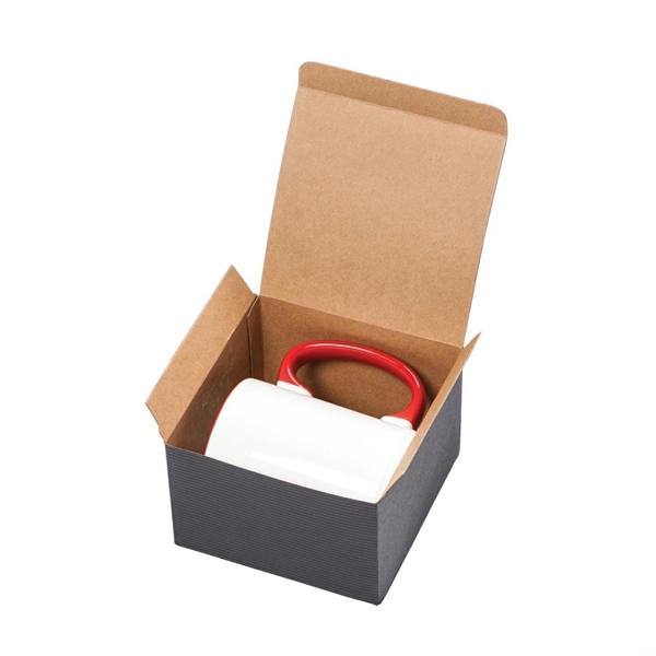 The Clancy ceramic mug, glazed in white, features a colorful... from ASI 84592 St Regis Group