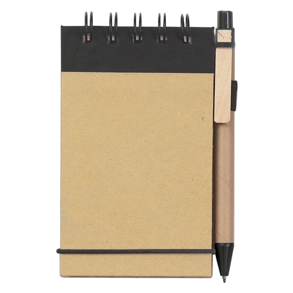 Eco-friendly spiral jotter and pen with elastic pen loop and elastic... from ASI 61125 Hit Promotional Products / Hit®