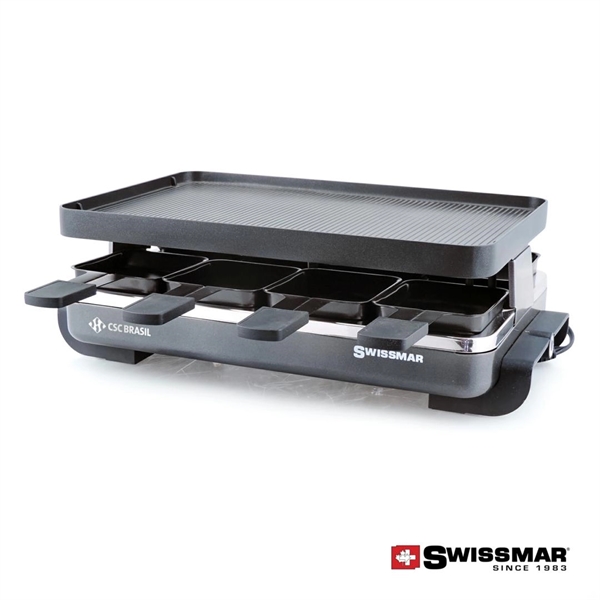 Charcoal enamelled steel base with 8 raclette dishes - non-stick coating.... from ASI 84592 St Regis Group