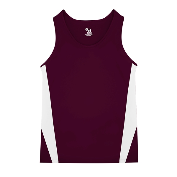 Youth singlet with contrast side inserts, double-needle hem, self-fabric binding neck... from ASI 37461 Augusta Sportswear