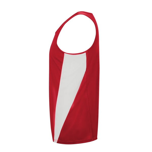 Youth singlet with contrast side inserts, double-needle hem, self-fabric binding neck... from ASI 37461 Augusta Sportswear