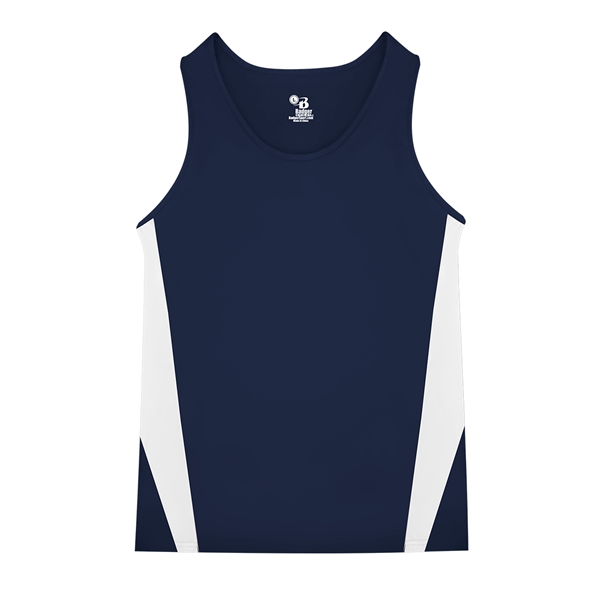 Youth singlet with contrast side inserts, double-needle hem, self-fabric binding neck... from ASI 37461 Augusta Sportswear