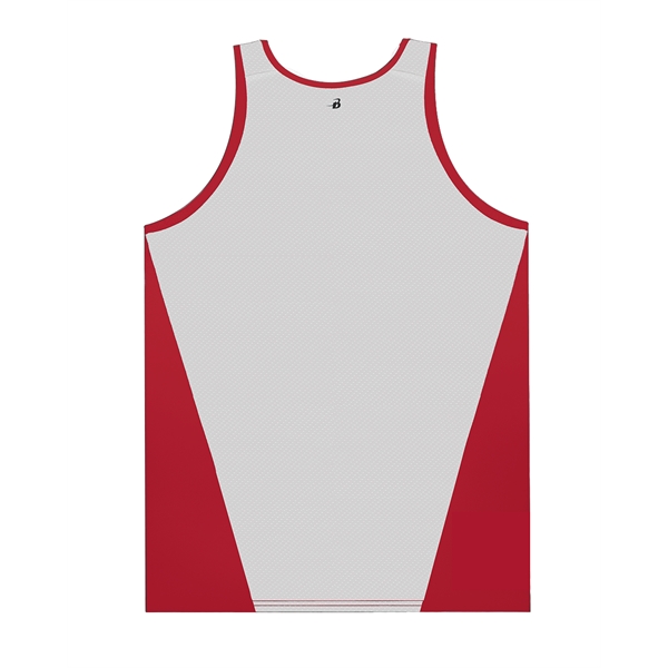 Youth singlet with contrast arrow mesh back panel, double-needle hem, self-fabric... from ASI 37461 Augusta Sportswear