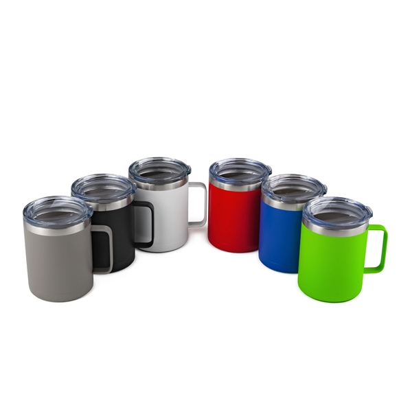 Powder Coated Stainless Steel 14oz Vacuum Insulated Handle Mug... from ASI 99030 Zipline / Zipline®