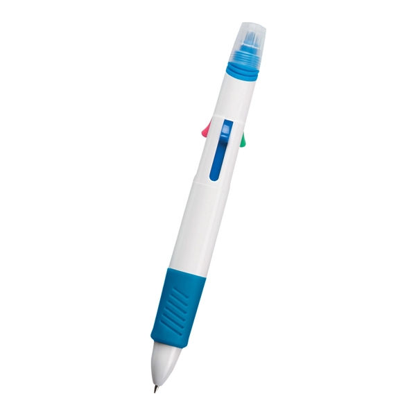 Quatro pen with highlighter includes 4 ink colors.... from ASI 61125 Hit Promotional Products / Hit®