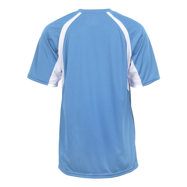 Youth tee with self-fabric collar, double-needle hem, contrast panel inserts, Badger... from ASI 37461 Augusta Sportswear