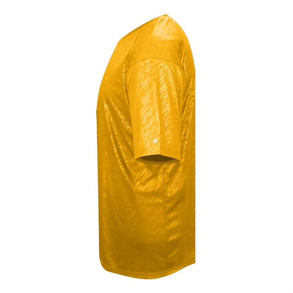 Embossed tee with self-fabric collar, embossed linear pattern over entire body,... from ASI 37461 Augusta Sportswear