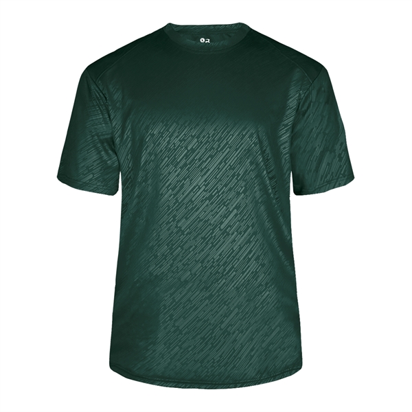 Embossed tee with self-fabric collar, embossed linear pattern over entire body,... from ASI 37461 Augusta Sportswear