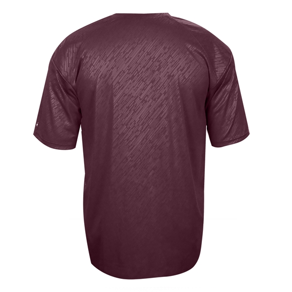 Embossed tee with self-fabric collar, embossed linear pattern over entire body,... from ASI 37461 Augusta Sportswear