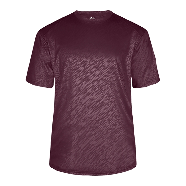 Embossed tee with self-fabric collar, embossed linear pattern over entire body,... from ASI 37461 Augusta Sportswear