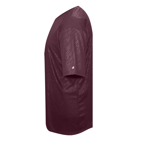 Embossed tee with self-fabric collar, embossed linear pattern over entire body,... from ASI 37461 Augusta Sportswear