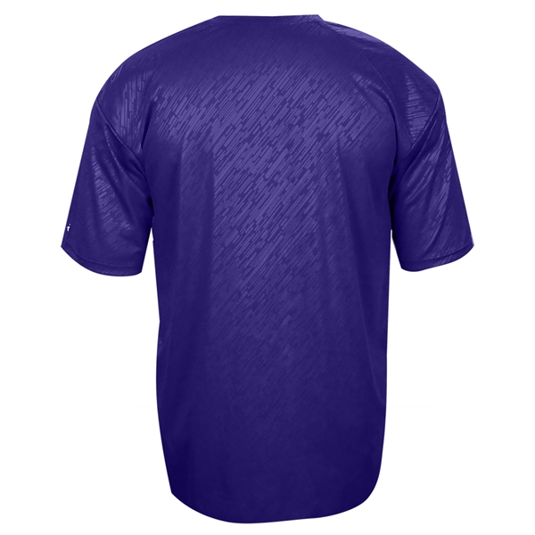 Embossed tee with self-fabric collar, embossed linear pattern over entire body,... from ASI 37461 Augusta Sportswear