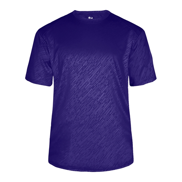 Embossed tee with self-fabric collar, embossed linear pattern over entire body,... from ASI 37461 Augusta Sportswear