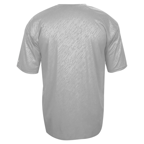 Embossed tee with self-fabric collar, embossed linear pattern over entire body,... from ASI 37461 Augusta Sportswear
