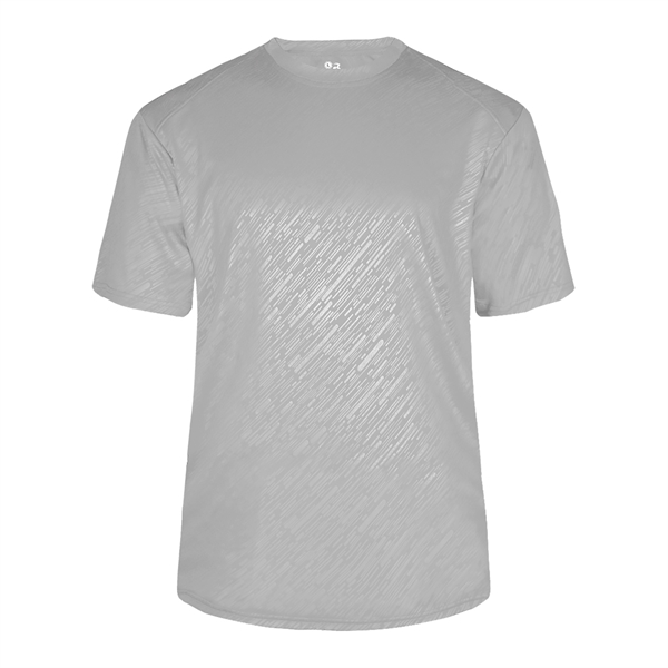 Embossed tee with self-fabric collar, embossed linear pattern over entire body,... from ASI 37461 Augusta Sportswear