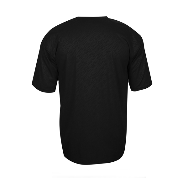 Embossed tee with self-fabric collar, embossed linear pattern over entire body,... from ASI 37461 Augusta Sportswear