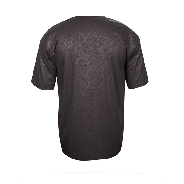 Embossed tee with self-fabric collar, embossed linear pattern over entire body,... from ASI 37461 Augusta Sportswear
