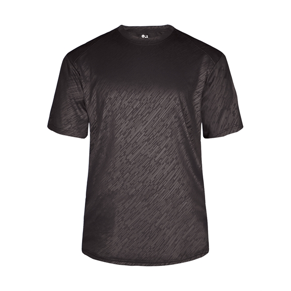 Embossed tee with self-fabric collar, embossed linear pattern over entire body,... from ASI 37461 Augusta Sportswear