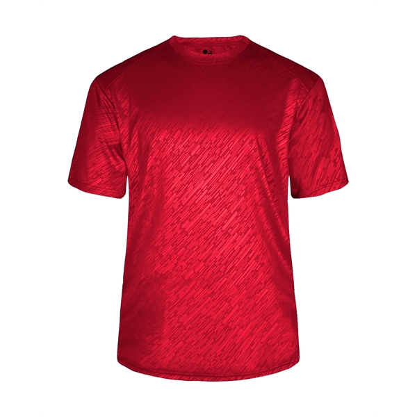 Embossed tee with self-fabric collar, embossed linear pattern over entire body,... from ASI 37461 Augusta Sportswear