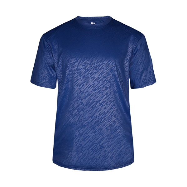 Embossed tee with self-fabric collar, embossed linear pattern over entire body,... from ASI 37461 Augusta Sportswear