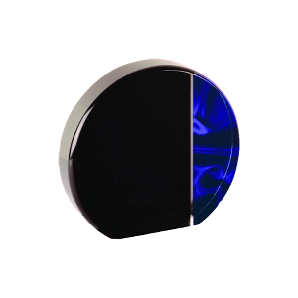 5 3/8" x 1" x 5" round acrylic blue velvet freestanding... from ASI 74601 Calico
