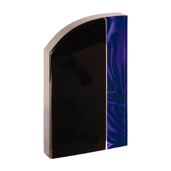 5" x 1" x 8" freestanding acrylic wave-shaped blue velvet award.... from ASI 74601 Calico
