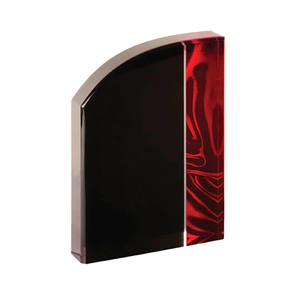 5" x 1" x 7" freestanding acrylic wave-shaped red velvet award.... from ASI 74601 Calico