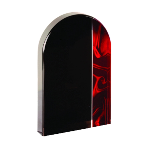 5" x 1" x 8" arch-shaped acrylic red velvet freestanding award... from ASI 74601 Calico