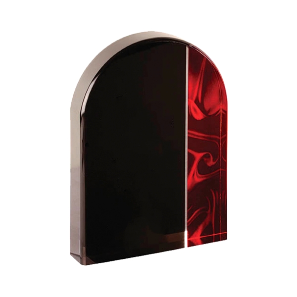 5" x 1" x 7" arch-shaped acrylic red velvet freestanding award... from ASI 74601 Calico