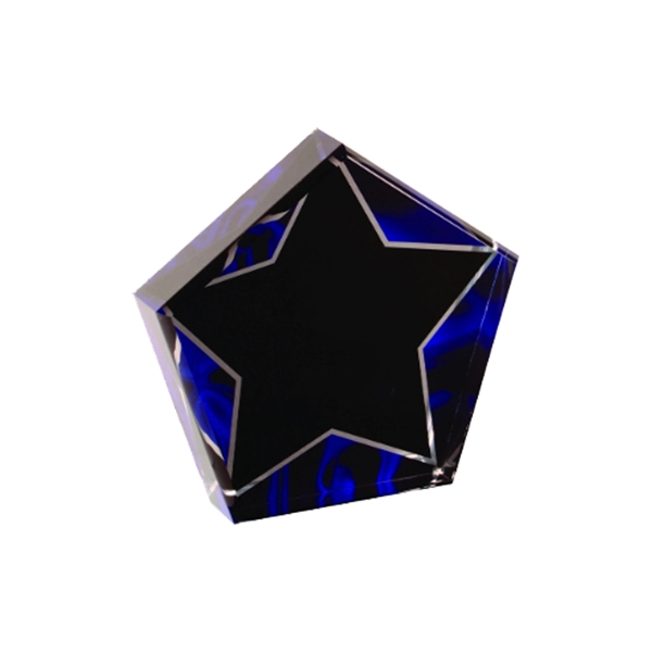 5" x 1" x 5" star-shaped acrylic red velvet freestanding award... from ASI 74601 Calico