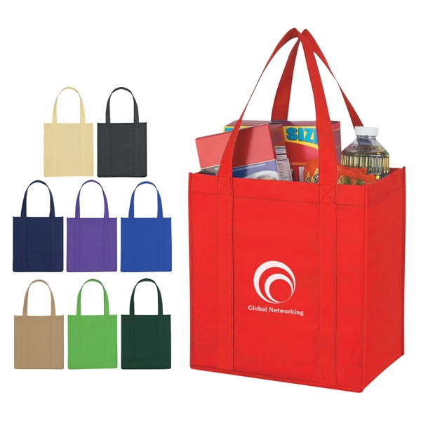 Non-Woven Avenue Shopper Tote Bag.  Made of 80 Gram Non-Woven,... from ASI 61125 Hit Promotional Products / Hit®