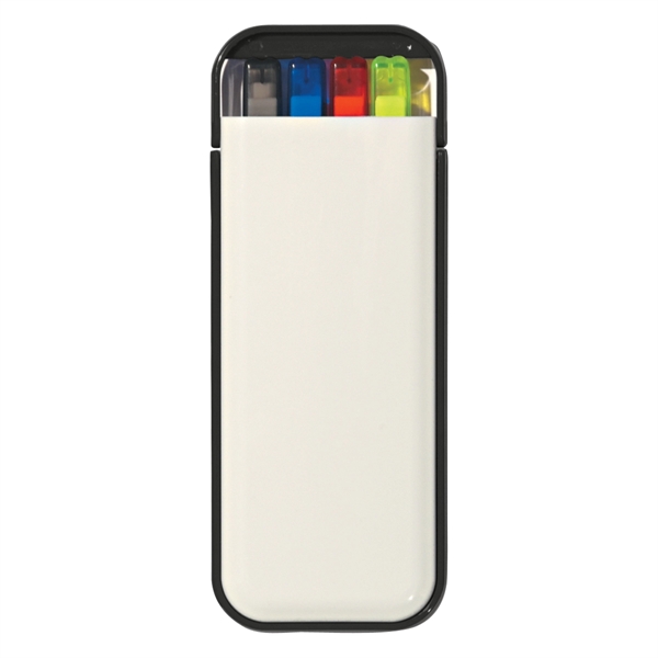 4 In 1 Writing set contains mechanical pencil, yellow highlighter and... from ASI 61125 Hit Promotional Products / Hit®