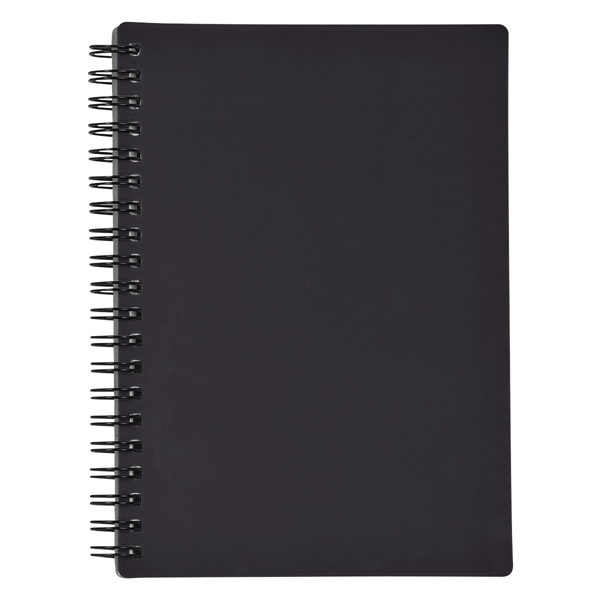 Spiral bound notebook with rubberized cover, cardboard back, and 70 lined... from ASI 61125 Hit Promotional Products / Hit®