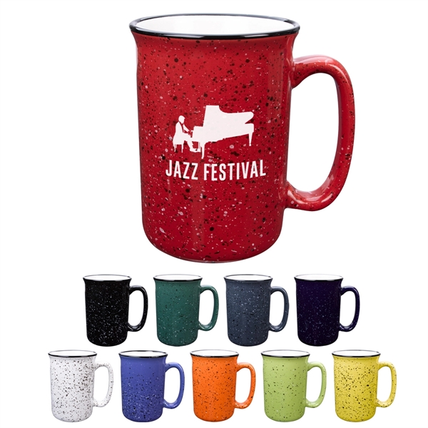 Tall mug with retro granite design that holds up to 14... from ASI 61125 Hit Promotional Products / Hit®