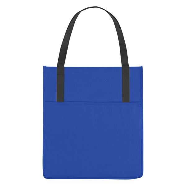 Non-Woven Shopper's Pocket Tote Bag.  Made of 80 Gram Non-Woven,... from ASI 61125 Hit Promotional Products / Hit®