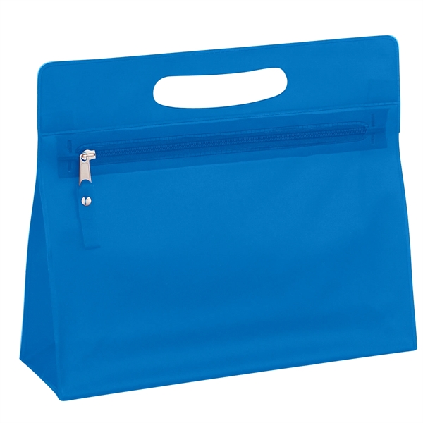 9 3/4" x 8" Vanity bag with translucent design, zip closure... from ASI 61125 Hit Promotional Products / Hit®