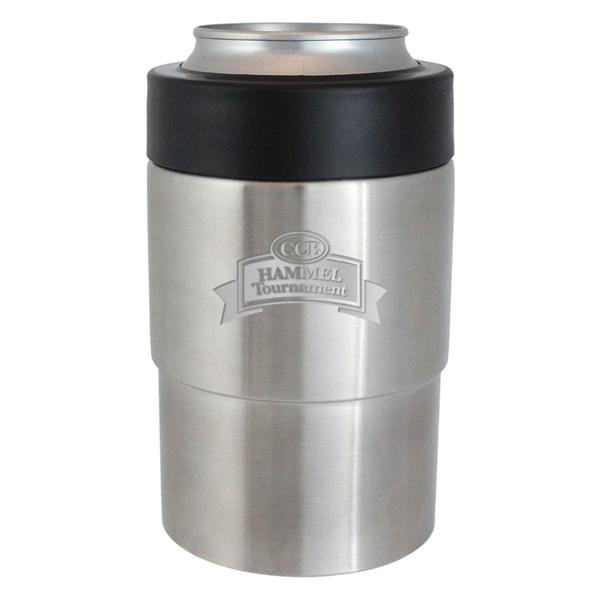 Insulated can holder made from stainless steel, fits most 12 oz.... from ASI 61125 Hit Promotional Products