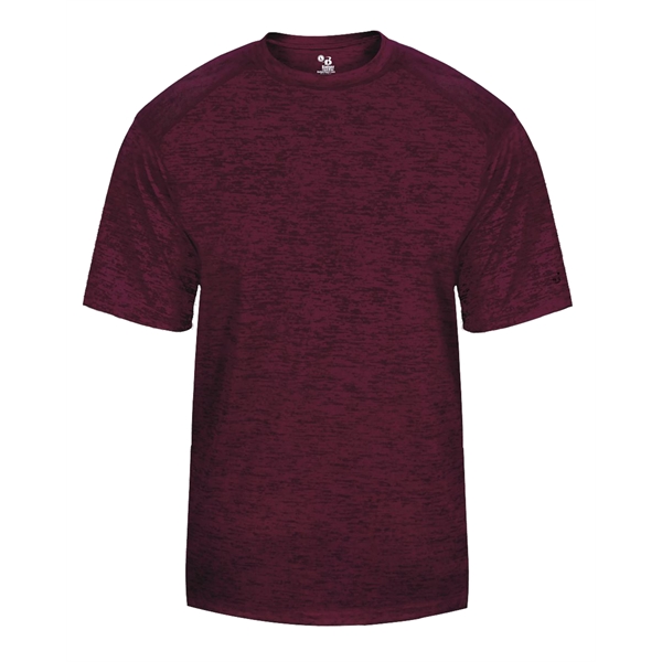Tonal blend tee with Badger sport paneled shoulder for maximum movement,... from ASI 37461 Augusta Sportswear
