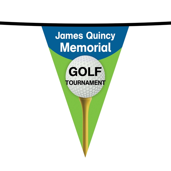 PVC Triangular pennant string; 30'.... from ASI 80228 Quinn