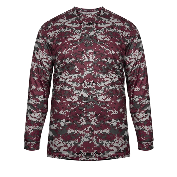 Long sleeve t-shirt with Badger sport paneled shoulder for maximum movement,... from ASI 37461 Augusta Sportswear