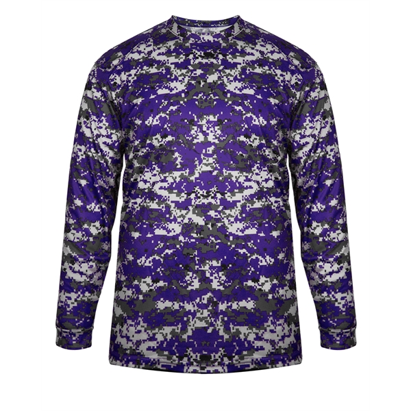 Long sleeve t-shirt with Badger sport paneled shoulder for maximum movement,... from ASI 37461 Augusta Sportswear