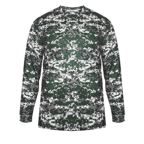 Long sleeve youth t-shirt with sport paneled shoulder for maximum movement,... from ASI 37461 Augusta Sportswear