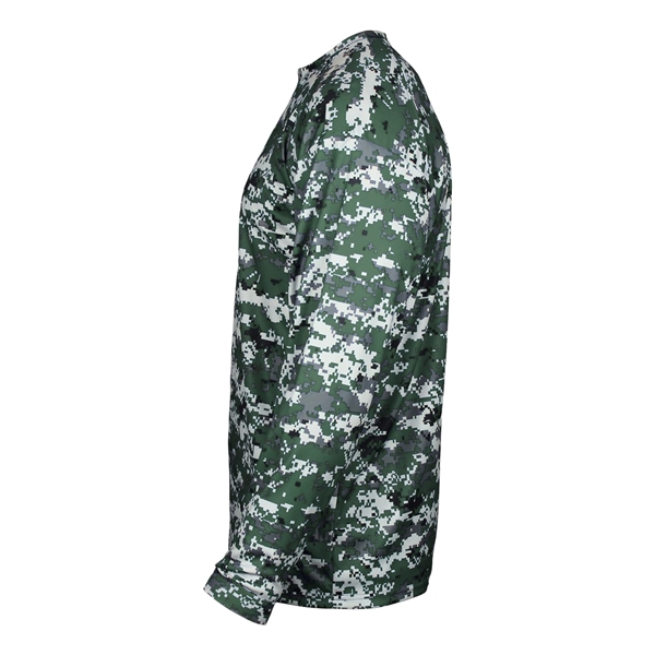 Long sleeve youth t-shirt with sport paneled shoulder for maximum movement,... from ASI 37461 Augusta Sportswear