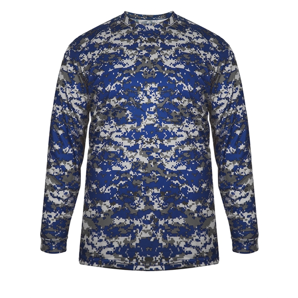 Long sleeve youth t-shirt with sport paneled shoulder for maximum movement,... from ASI 37461 Augusta Sportswear